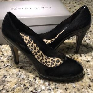 Franco Sarto Black Patent pumps
